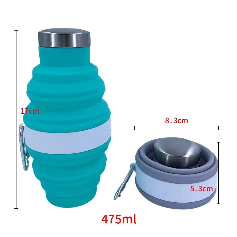 Silicone Folding Water Bottle 475ml