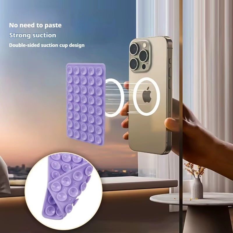 Double-Sided Silicone Cup Phone Holder for Phone Mount, Selfies , and Videos