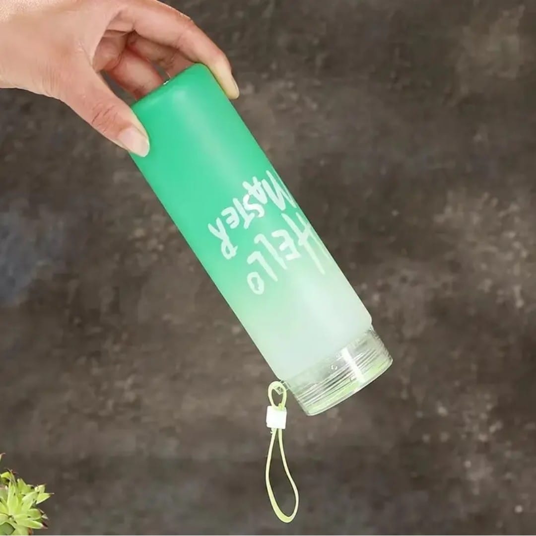 Frosted Glass Drinking Water bottle with lid