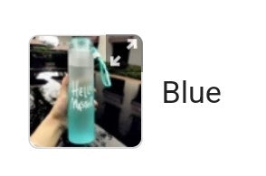 Frosted Glass Drinking Water bottle with lid