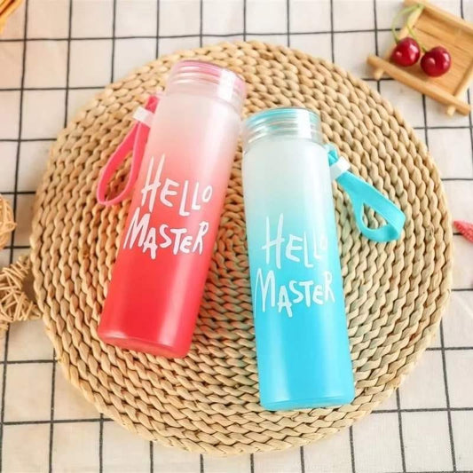 Frosted Glass Drinking Water bottle with lid