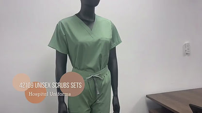 Quick-Drying Short-Sleeves Surgical Scrubs Set