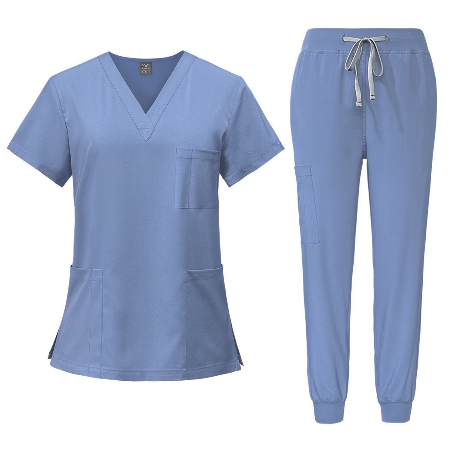 Quick-Drying Short-Sleeves Surgical Scrubs Set