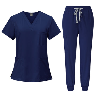 Quick-Drying Short-Sleeves Surgical Scrubs Set