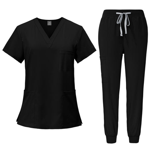 Quick-Drying Short-Sleeves Surgical Scrubs Set