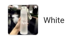 Frosted Glass Drinking Water bottle with lid